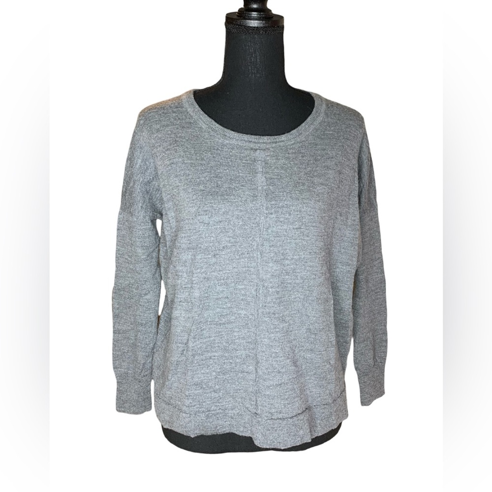 Madewell Womens Size Medium Grey Sweater Pullover Gray Crew Neck